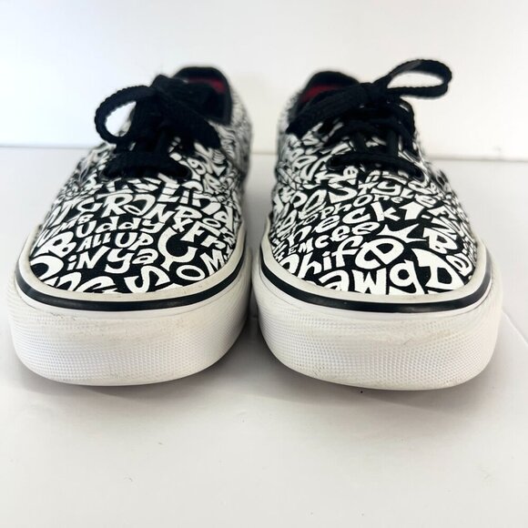 7.5 Women 6 Men- Vans Authentic x A Tribe Called Quest- B/W‎ Graphic Sneaker - Picture 2 of 13